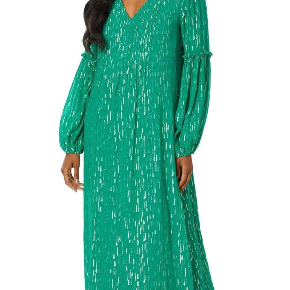Lilly Pulitzer Vibrant Green Long Sleeve Dress